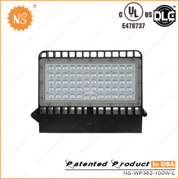 Impermeable IP65 100W LED pared luz del paquete Dlc listado